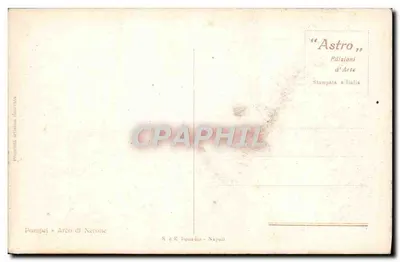 Pompei - Boog van Nero — Uitgever 'Astro' te Napels — Achterkant