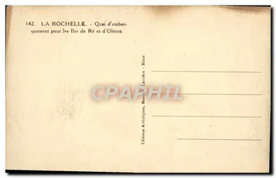 La Rochelle — Przystań do wysp Ré i Oléron — Wydawnictwo Artystyczne Marcel Carrière - Nion — Rewers