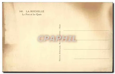 La Rochelle — O Porto e os Cais — Éditions Artistiques Marcel Carrière - Niort — Verso