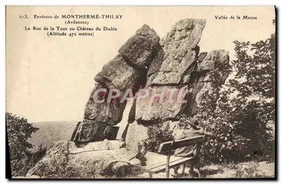 Le Roc de la Tour ou Castelo do Diabo — Arredores de Monthermé-Thilay (Ardennes) — Vale da Meuse — Altitude 472 metros