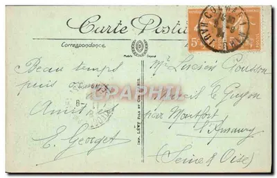Les Trois Épis — Os Hotéis — LL. — Imp. Lévy Fils et Cie, Paris (Série 8 Oise) — Verso