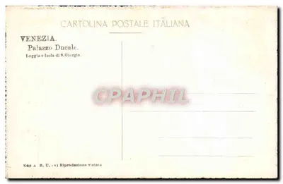 Venetia — Palazzo Ducale, Loggia dell'Isola di San Giorgio — Édit A B.U. — Verso