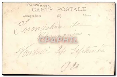 Chamonix — Vista do glaciar do Mont-Blanc — Carta postal CPHAPHIL — Verso