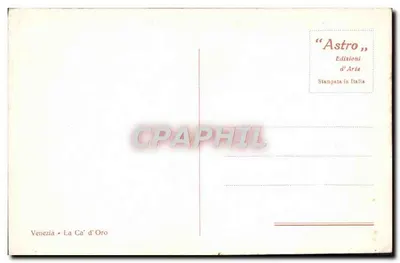 Veneto — Vista del Grand Canal a Venezia — Edizioni d'Arte 'Astro' — Verso