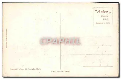 Pompeia — Casa de Cornelio Rufo — edição Astro — Verso