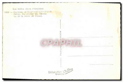 El glaciar del Gleizin — Entorno de Allevard-les-Bains (Isère) — Edición de Arte André, Grenoble — Reverso