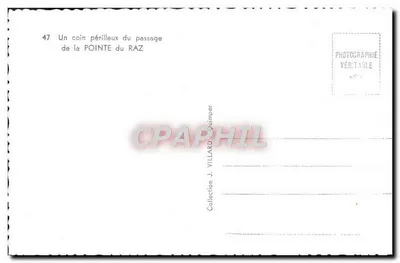 Pointe du Raz — Niebezpieczny zakątek przejścia — kolekcja J. Villard, Quimper — Rewers