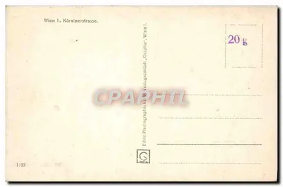 Wiedeń - Kärntnerstraße — wydawca 'Photographische Verlegerszait, Wien' — Rewers