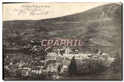 Bilhete postal antigo Seyssel Et Le Mont Des Princes