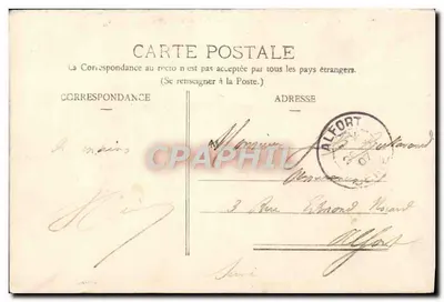Besançon — Interior de la Ciudadela. Las Casernas — Doubs, n° 439 — Reverso