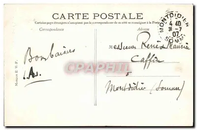 Senlis — Strzała katedry (wysokość 78 m.) — Marque E.V.F. nr 3 — Rewers