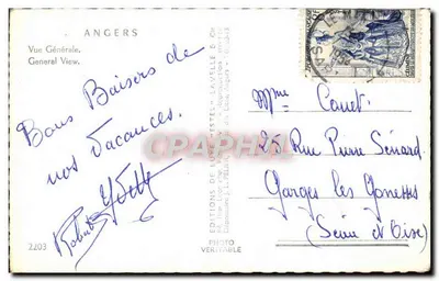 Angers — Ogólny widok — Wydawca Estel n°2203 — Rewers