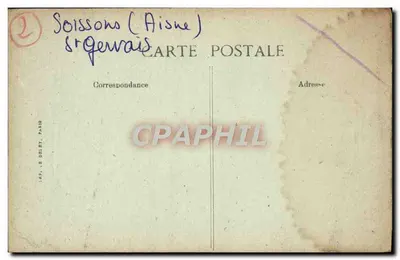 Soissons - Saint-Gervais — editor Le Deléty, Paris, n°2 — Verso