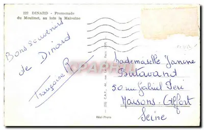 Dinard - Promenade du Moulinet, en la distancia la Malouine — C.A.P. (55) Réal-Photo — Reverso