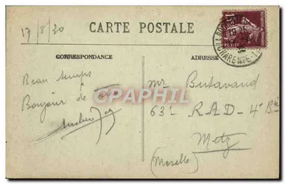 La Rochelle — Tour de la Grosse Horloge — Phototypie Marcel Delboy, Bo.deaux — Verso