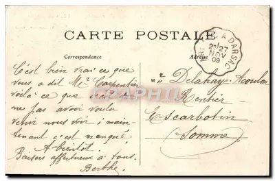 Le Puy-en-Velay (Hte-Loire) — Le Rocher Corneille et la Cathédrale — éditeur L'H. CADARS, n° 492 — Verso