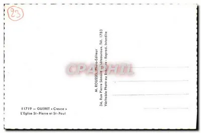 Kościół Świętego Piotra i Pawła — Guéret, Creuse — M. ROUSSEL, fotograf i wydawca — Rewers