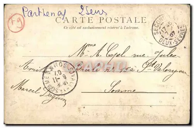 Parthenay — Widok z pola targowego — Chiblé-Labore, 2. wydanie — Rewers