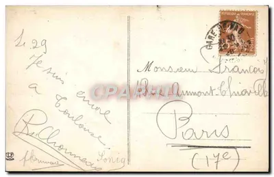 Toulouse - Place Président-Wilson (vecchia Place Lafayette) — editore L. Fournier, n°19 — Verso
