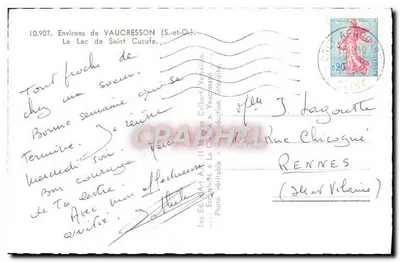 Arredores de Vaucresson — O Lago de Saint-Cucufa — Ed. Art. A.N. II — Verso