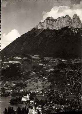 Vila de DUINGT e as Dentes de LANFON — Rhône — Editor: André Leconte, Lyon