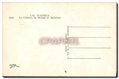 Lago de Annecy — O Castelo de Duingt e Talloires — Édition La Région, Strasbourg — Verso