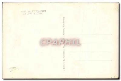 Chamonix — Morze lodowe — Wydawnictwo La Cigogne, Strasburg — Rewers