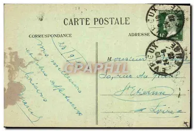 Evreux (Eure) — Vista panorâmica sobre o bairro da Cavalerie — Bilhete postal antigo n°1095 — Verso