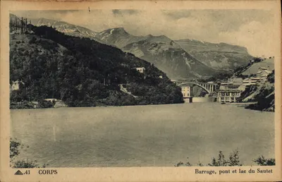 Barragem, ponte e lago do Sautet — Corps — editor Corps, n°41