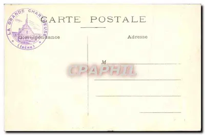 Chartreux – Umieszczenie w komnacie przez Ojca Priorskiego – Wydawca L. D. F. Paris — Rewers