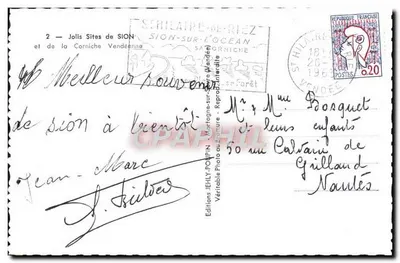Sion & La Corniche Vendéenne — Wydawnictwo JEHLY-POUPIN, n°2 — Rewers