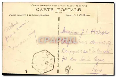 Carcassonne — La Cité — L'Ava — G. Artaud, uitgever, n°2 — Achterkant