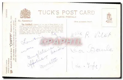 The Guild Hall — Londyn — Tuck's Post Card No. 3546 — Rewers