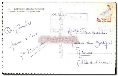 Lourdes — Centro Mundial de peregrinação — Comber Impr. S.-et-L. — Verso