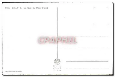 Genève. Le Quai du Mont-Blanc — vue du lac avec le vapeur 'Grand Passagier' — Éditions JALIER, n°7036 — Verso