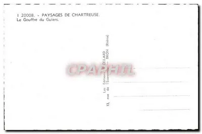 O Gouffre do Guiers — Paisagens da Chartreuse — Les Éditions Cellard, Bron (Rhône) — Verso