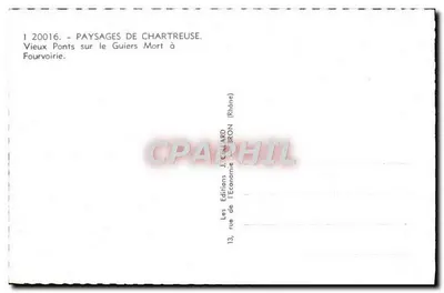 Puentes antiguos sobre el Guiers Mort en Fourvoirie — Paisajes de la Chartreuse — Ediciones J. Céillard — Reverso