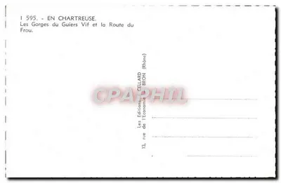 De Gorges du Guiers Vif en de Route du Frou — Uitgaven van de Economie (Rhône) — Achterkant