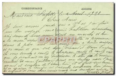 MAISONS-LAFFITTE - Het Park - Plein en Avenue van het Kasteel — Antieke ansichtkaart n°68, uitgever niet zichtbaar — Achterkant