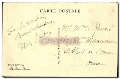 Chamonix — Ogólny widok i Mont Blanc — Wydawca Les Deux Savoies, nr 12040 — Rewers