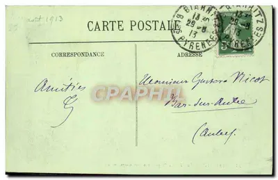 Biarritz — Pobrzeże Baszków w burze — LL. nr 74 — Rewers