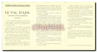 Het Val d'Ajol — Panoramische uitzicht en grotten — Uitgegeven door de particuliere illustrator met medewerking van het Photo-Club van het Val d'Ajol — Achterkant