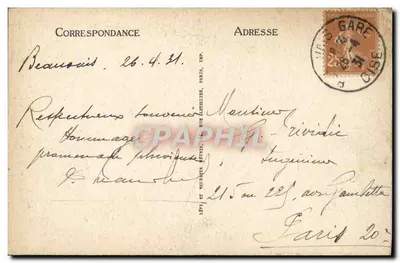 Beauvais — Bulwar Sądu Prawnej i Katedra — LL — Rewers