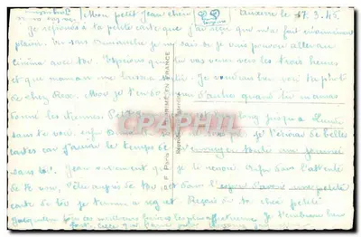 Jeune couple amoureux — décor floral — éditeur P.F. n°780 — Verso