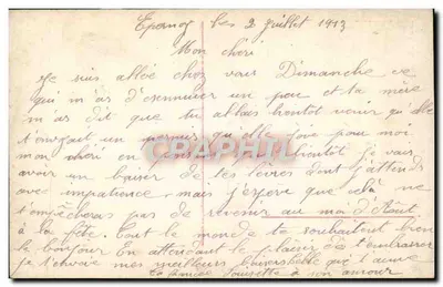Junges Paar in Abendkleidung — Treffen — 10c Frankreich-Stempel — Rückseite