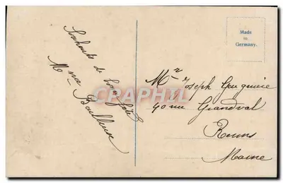 Twee kinderen die spelen — landschappelijke scène — uitgever R, n° 43014 — Achterkant