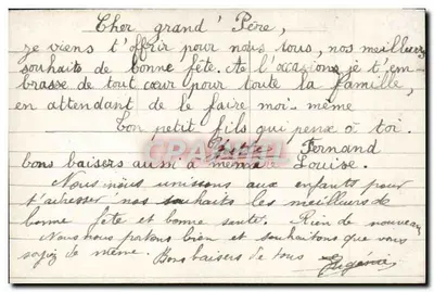 Dois crianças com um cesto de flores — Boa Festa — Frisa, n° 2861 — Verso