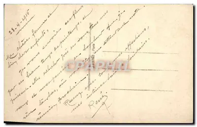 Pássaro carregando uma carta — buquê de rosas e flores — La Favourite 1232 — Verso