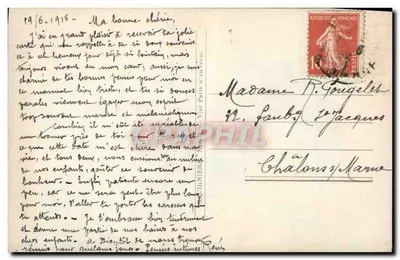 Arranjo de rosas — Aniversário — La Pensée, n° 95 — Verso