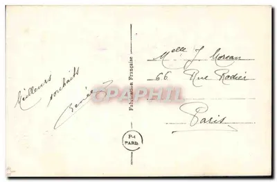 Kobieta z kwiatami — Wesołych Świąt — Wydawca: Guillier & Rochaix, Paryż — Rewers